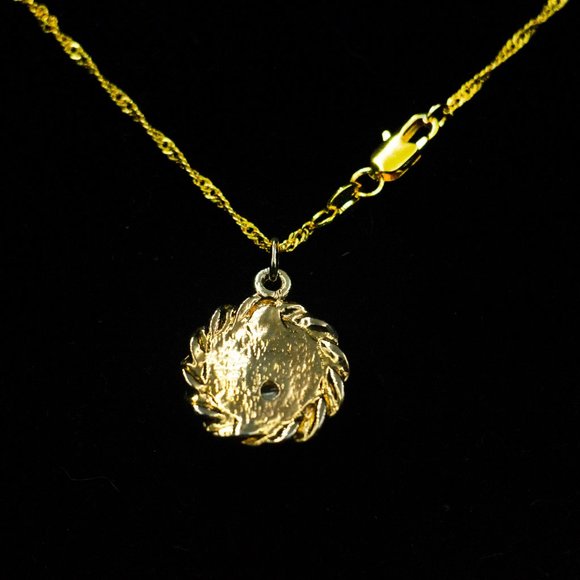 FAUX PEARL CIRCULAR PENDANT & 18KGF CHAIN -JNPPTD1 - Picture 4 of 5